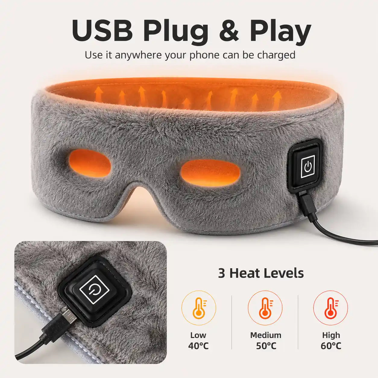 Electric Heated Eye Mask Dry Eyes, Puffiness & Relaxation Vendula Care 6