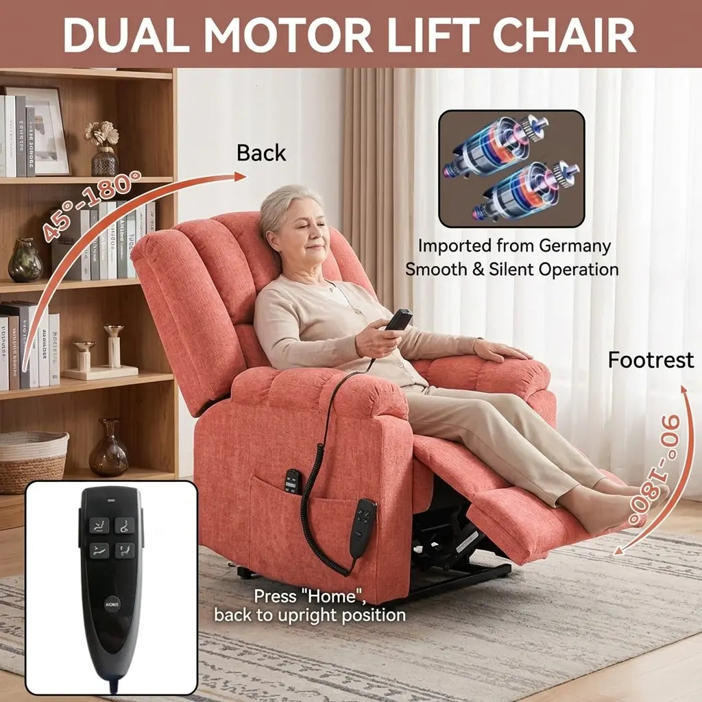 Electric Reclining Chair Power Recliner for Living Room Home Vendula Care 06