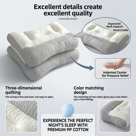 Ergonomic Latex Cervical Support Pillow for Neck Pain Relief