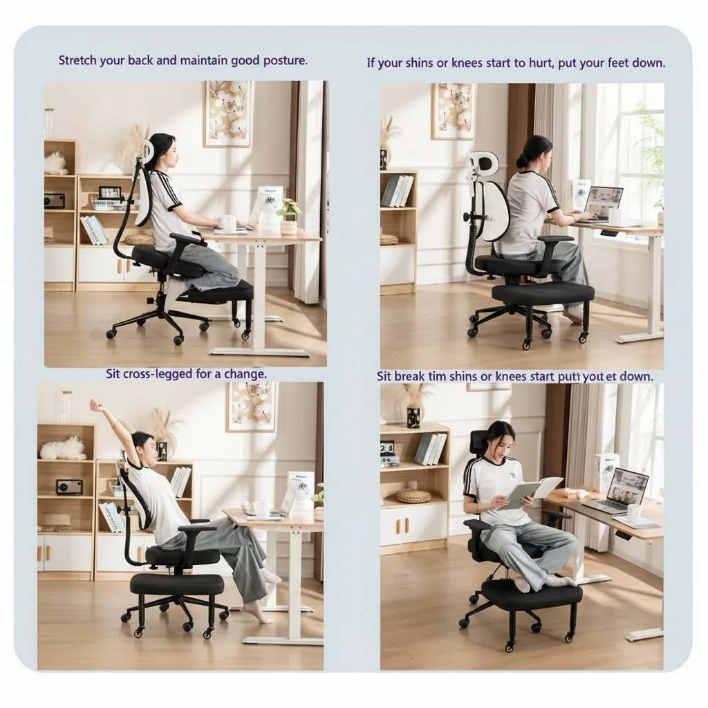 Ergonomic Adjustable Kneeling Chair for Home Posture Support Vendula Care 03