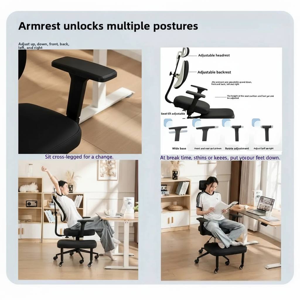 Ergonomic Adjustable Kneeling Chair for Home Posture Support Vendula Care 04