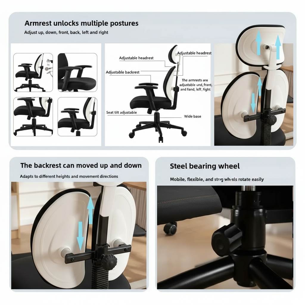 Ergonomic Adjustable Kneeling Chair for Home Posture Support Vendula Care 08