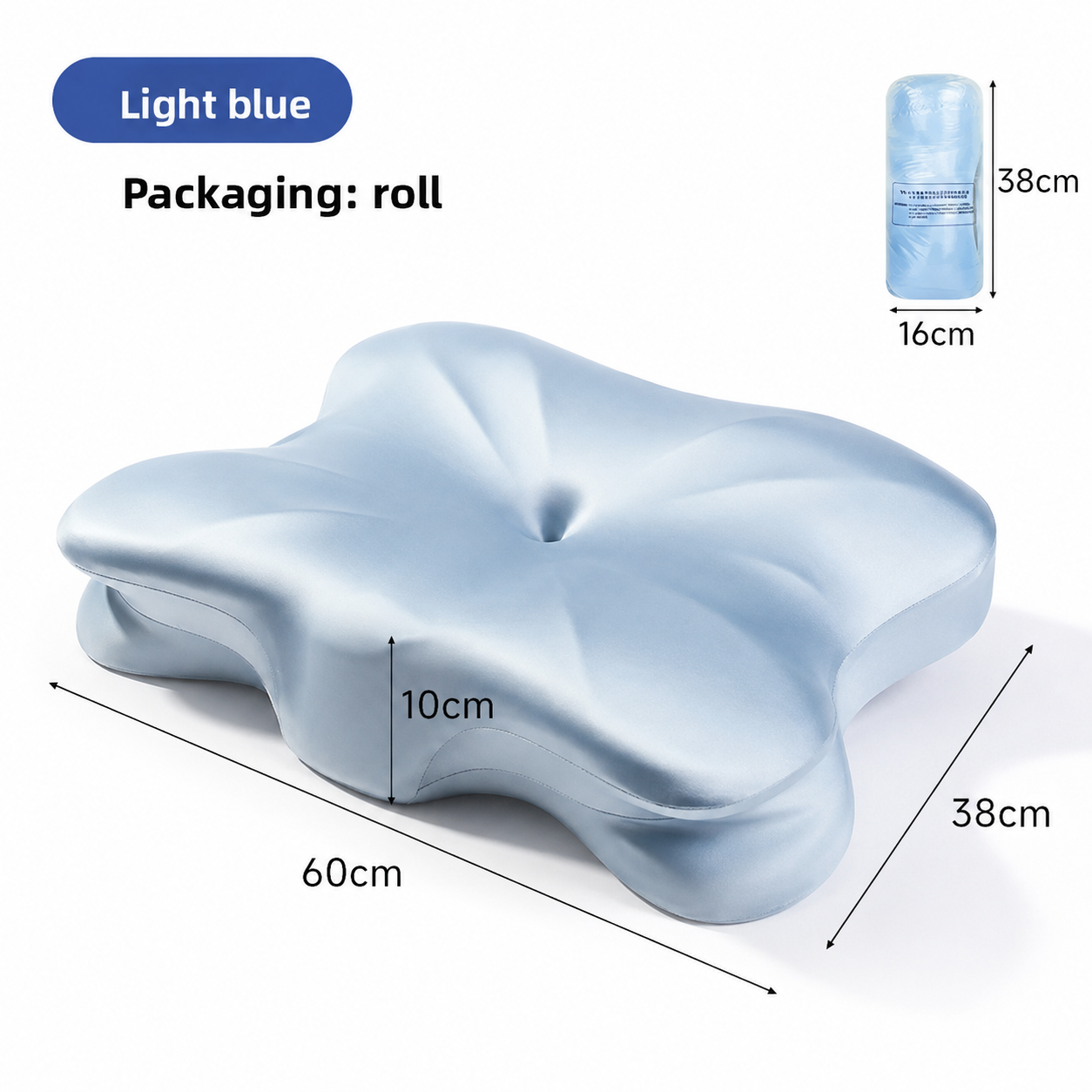 Ergonomic Cervical Memory Foam Pillow for Neck Pain Relief Vendula Care 07