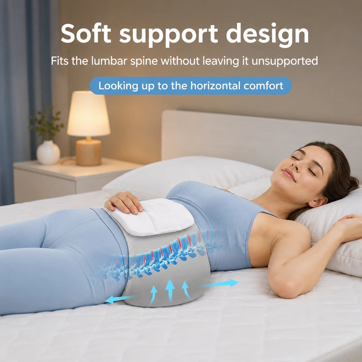 Ergonomic Lumbar Pillow for Sleeping Comfort & Back Support Vendula Care 05