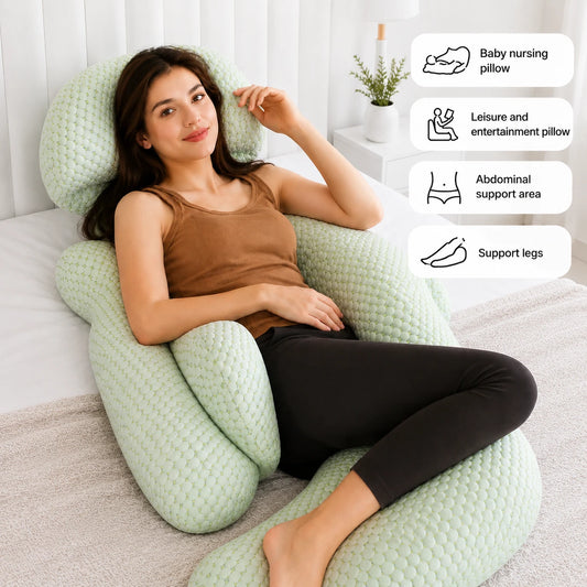 Ergonomic Maternity Pillow Side Sleeping & Pregnancy Support Vendula care 1
