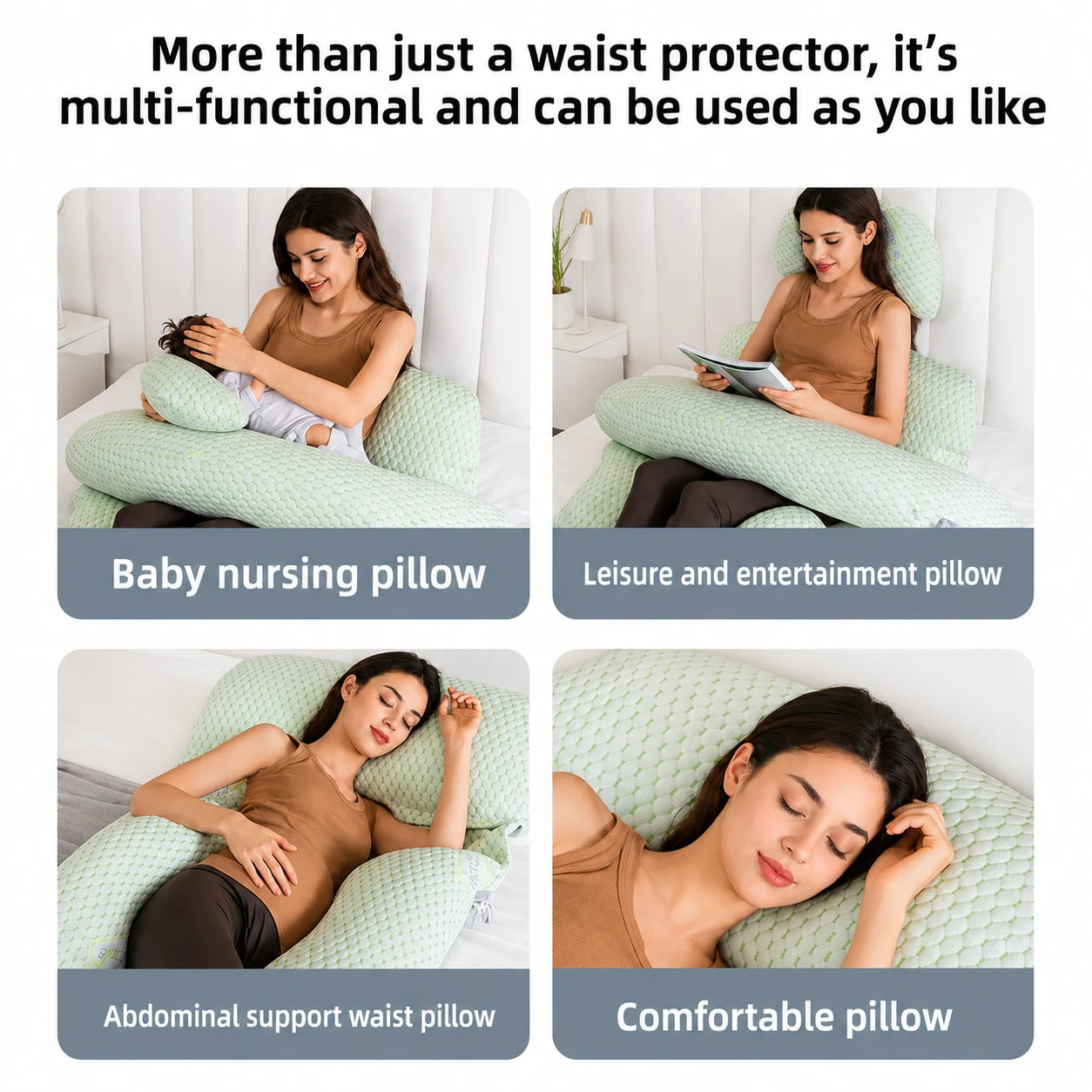 Ergonomic Maternity Pillow Side Sleeping & Pregnancy Support Vendula care 7