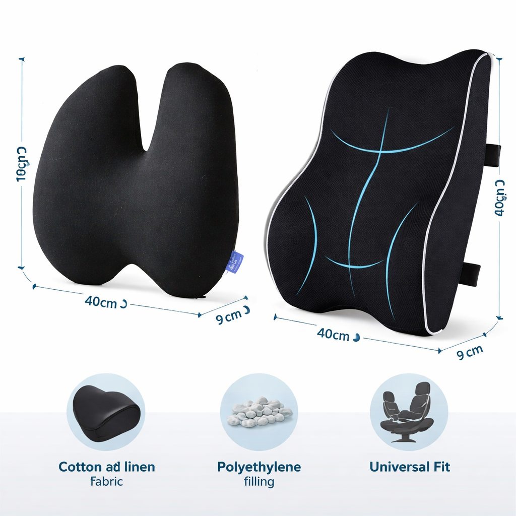 Ergonomic Memory Foam Car Cushion for Office and Travel Use Vendula Care 3