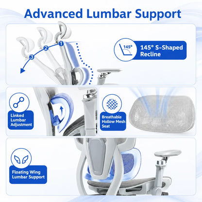 Ergonomic Mesh Office Chair with Adjustable Support Vendula Care 02