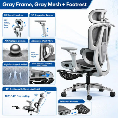 Ergonomic Mesh Office Chair with Adjustable Support Vendula Care 05