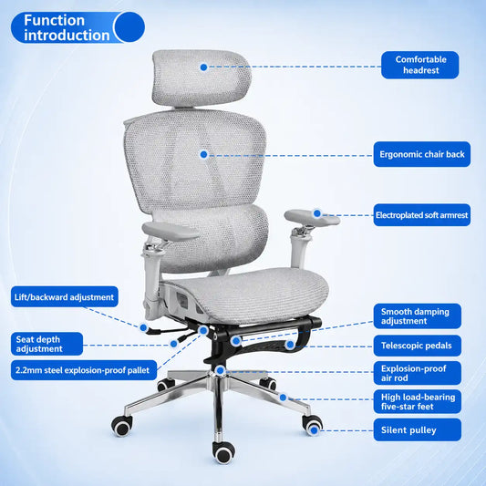 Ergonomic Mesh Office Chair with Adjustable Support Vendula Care 06