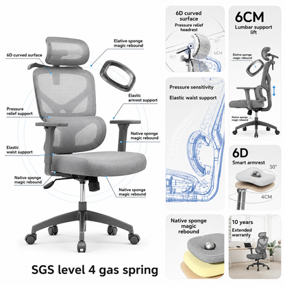 Ergonomic Office Gaming Chair with Recline & Neck Support VendulaCare 05