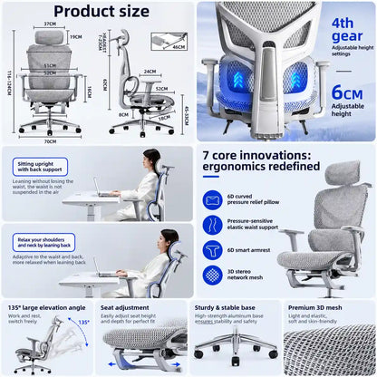Ergonomic Office Gaming Chair with Recline & Neck Support VendulaCare 08.