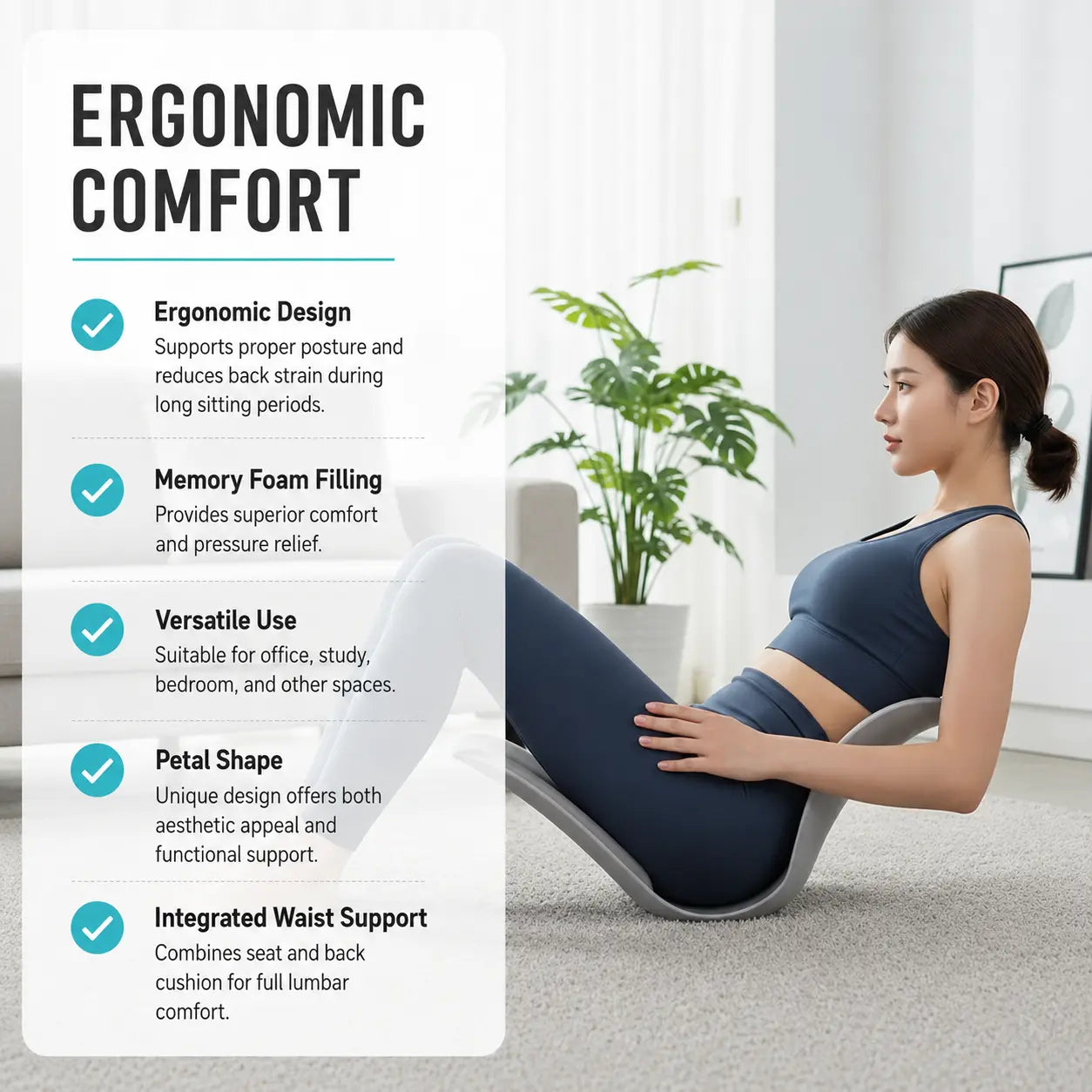 Ergonomic Office Seat Cushion for Posture and Hip Support Vendula Care 4