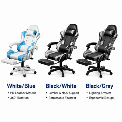 Ergonomic PU Leather Swivel Gaming Chair for Home, Office Vendula Care (10)