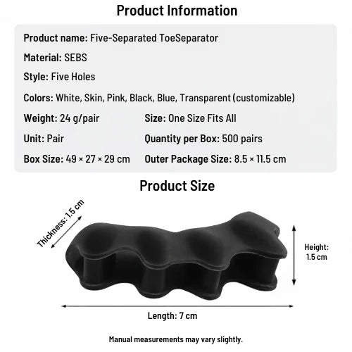 Five-Hole Toe Separator Orthotic for Bunion Relief & Comfort Vendula Care 5