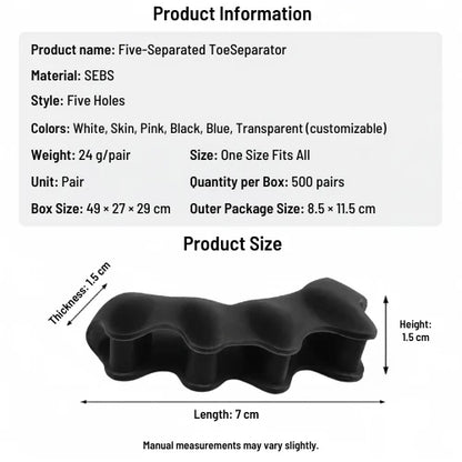 Five-Hole Toe Separator Orthotic for Bunion Relief & Comfort Vendula Care 5