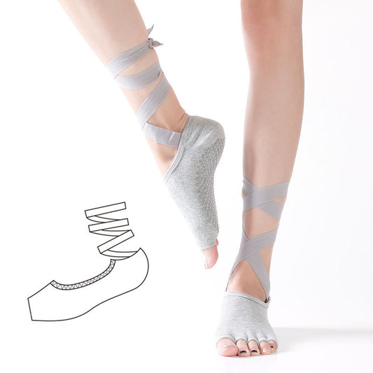 Five Toe Non Slip Yoga Socks for Better Grip Comfort Fit globalswanky 01