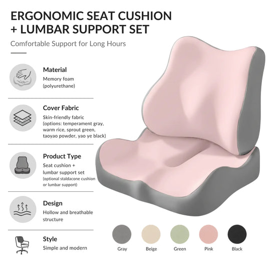 Foam Lumbar Support Cushion for Office Chair and Back Relief Vendula Care 2