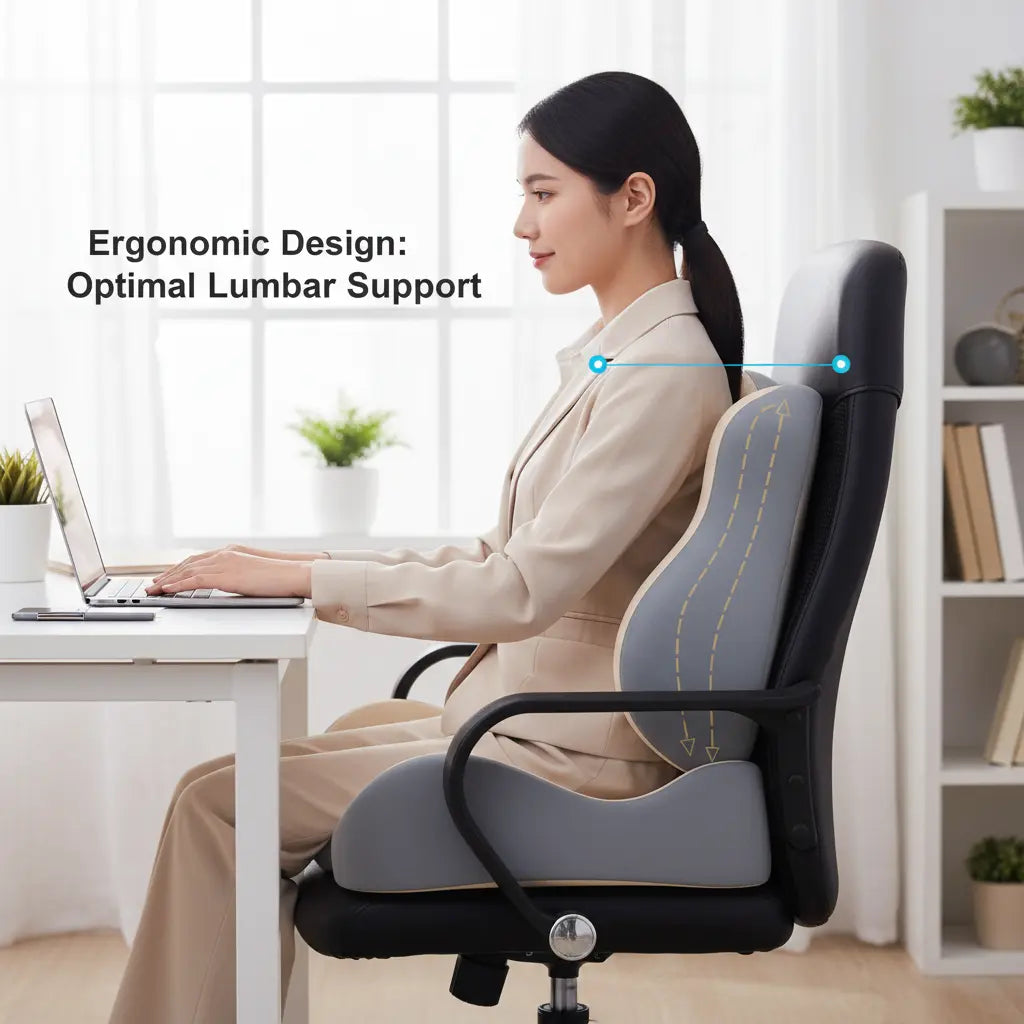 Foam Lumbar Support Cushion for Office Chair and Back Relief Vendula Care 4