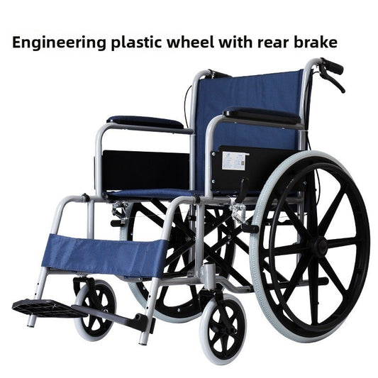 Folding Wheelchair with Brakes and Footrests for Seniors Vendula Care 2