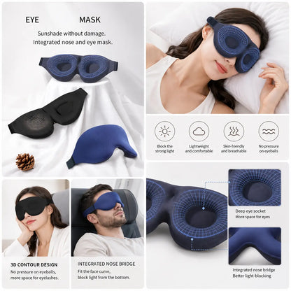 Full Light-Blocking Sleep Eye Mask for Blackout Sleep Rest Vendula Care 3
