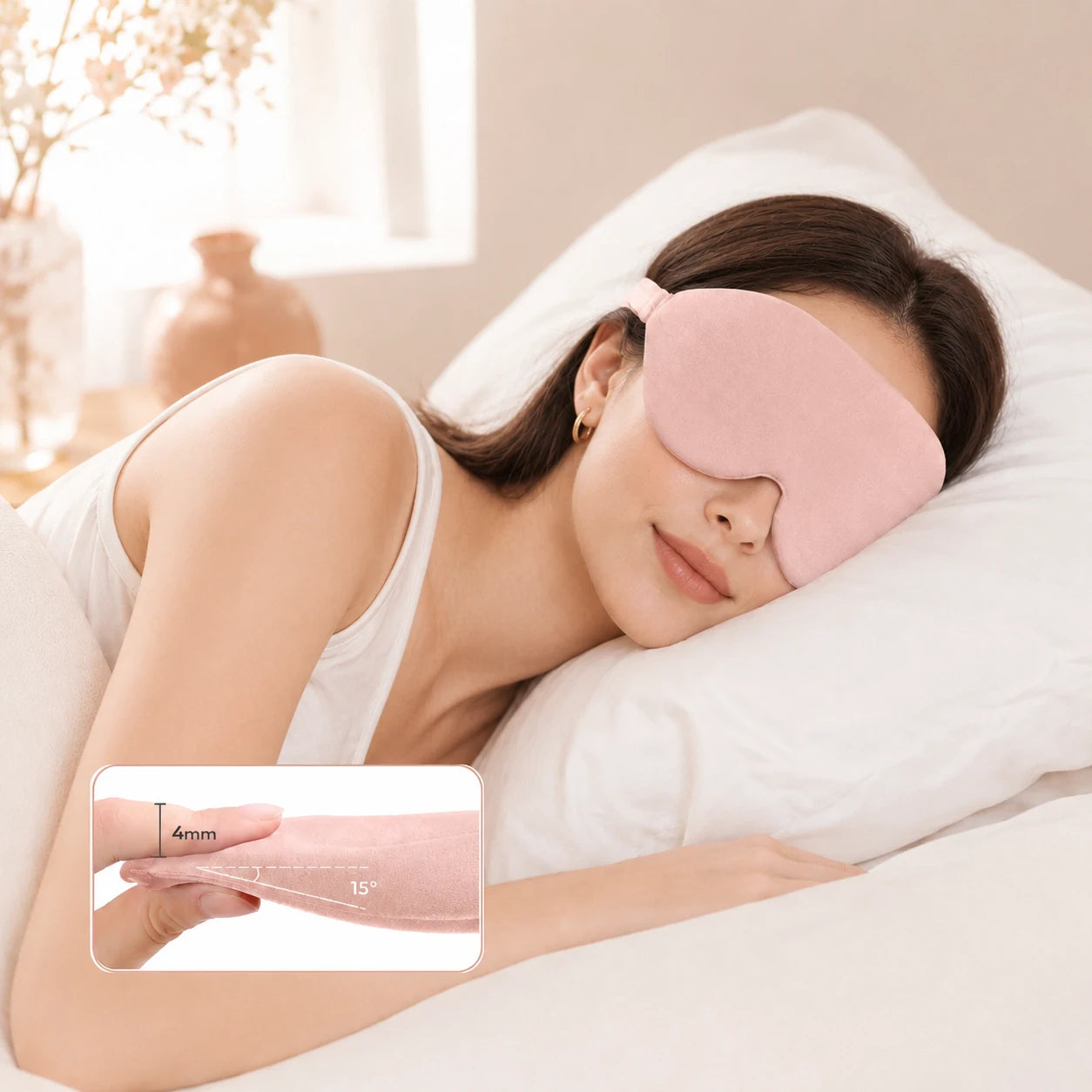 Full Light-Blocking Sleep Eye Mask for Blackout Sleep Rest Vendula Care 4
