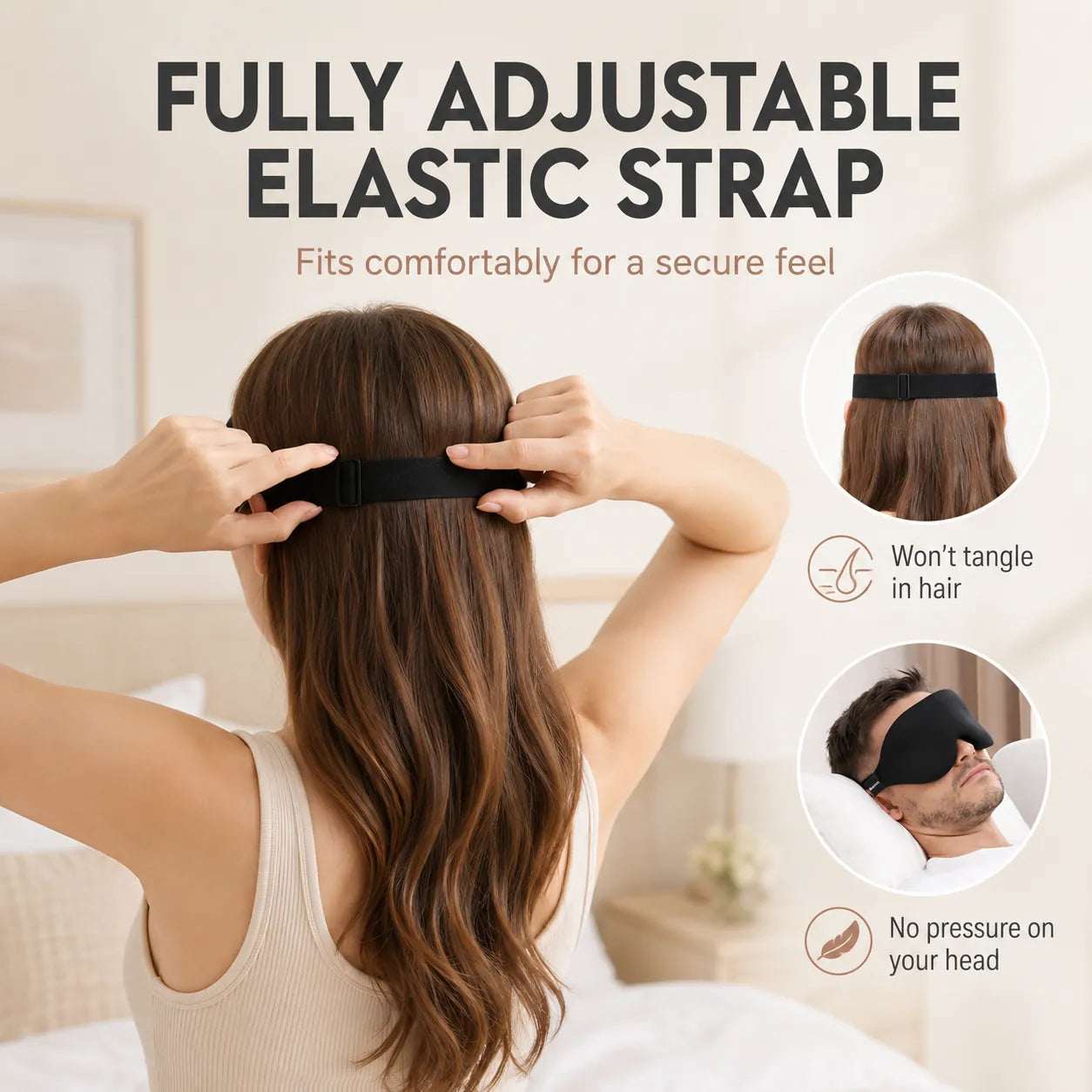 Full Light-Blocking Sleep Eye Mask for Blackout Sleep Rest Vendula Care 5