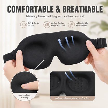 Full Light-Blocking Sleep Eye Mask for Blackout Sleep Rest Vendula Care 6