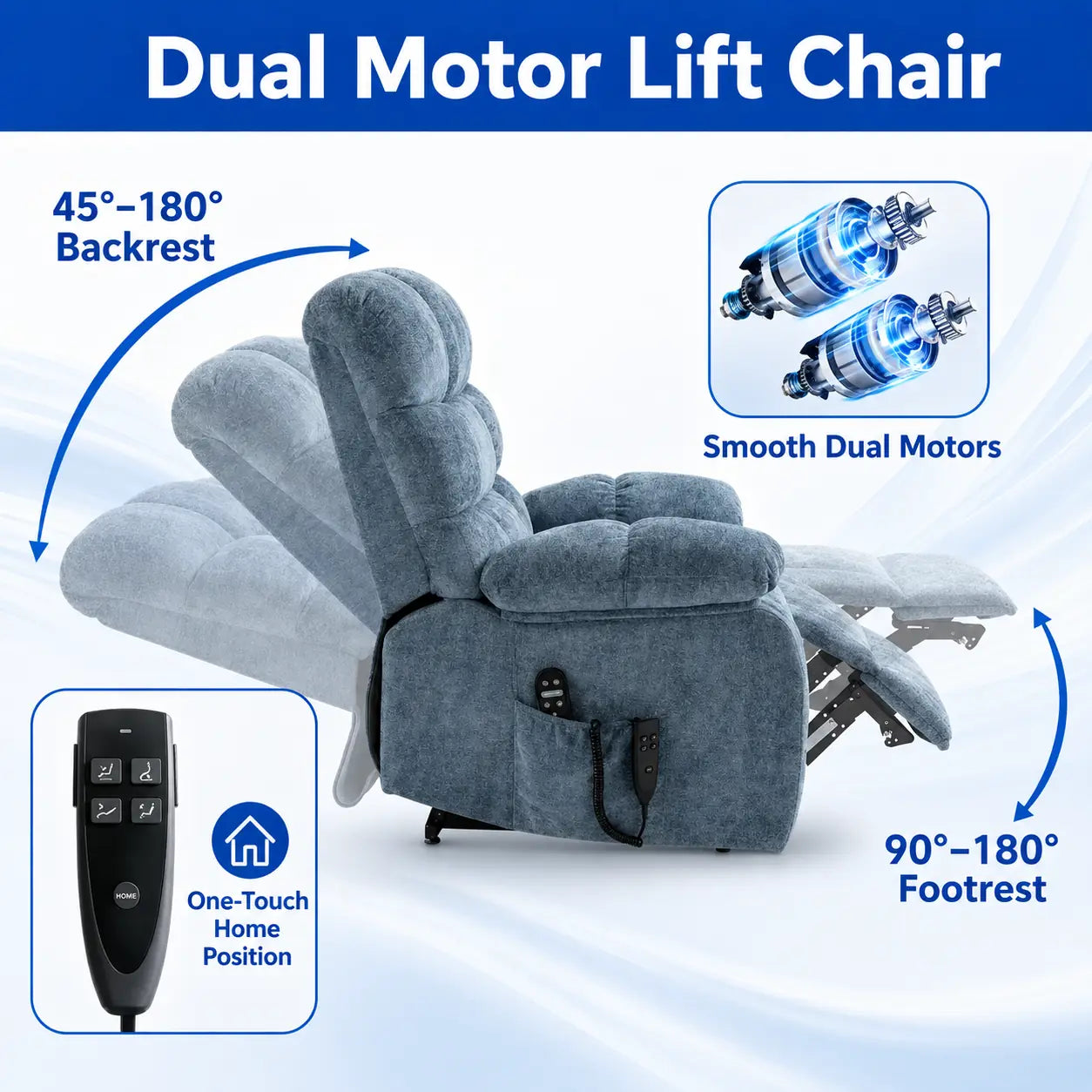 Heated Reclining Chair with Massage for Home Comfort Vendula Care 03