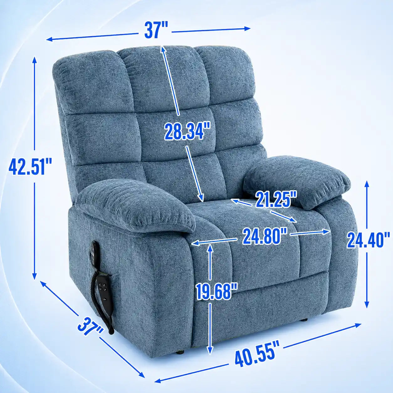 Heated Reclining Chair with Massage for Home Comfort Vendula Care 07
