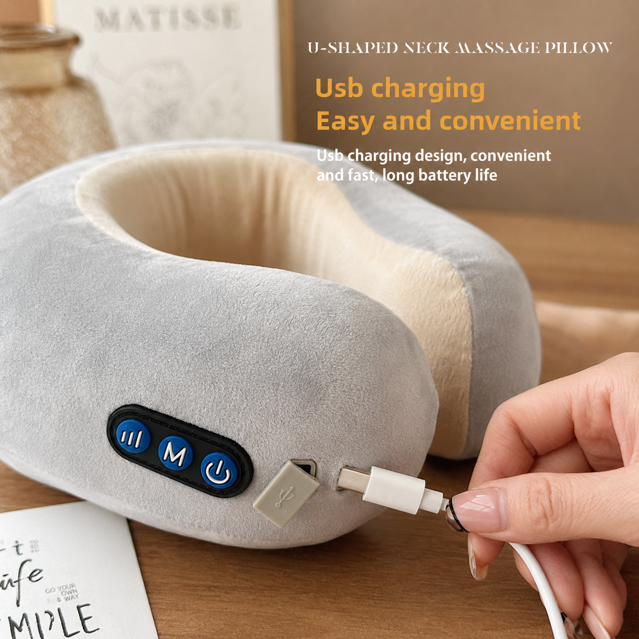 Heated U-Shape Neck Massager Pillow for Pain & Stress Relief VendulaCare11