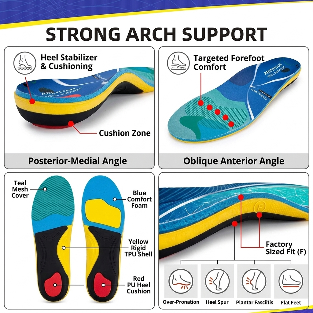 Heavy Duty Orthotic Shoe Insoles for Men and Women Online Vendula Care 03