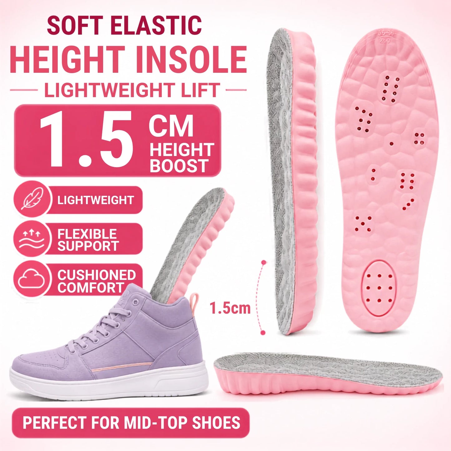 Height Increasing Insoles with Air Cushion for Daily Comfort Vendula Care (2)