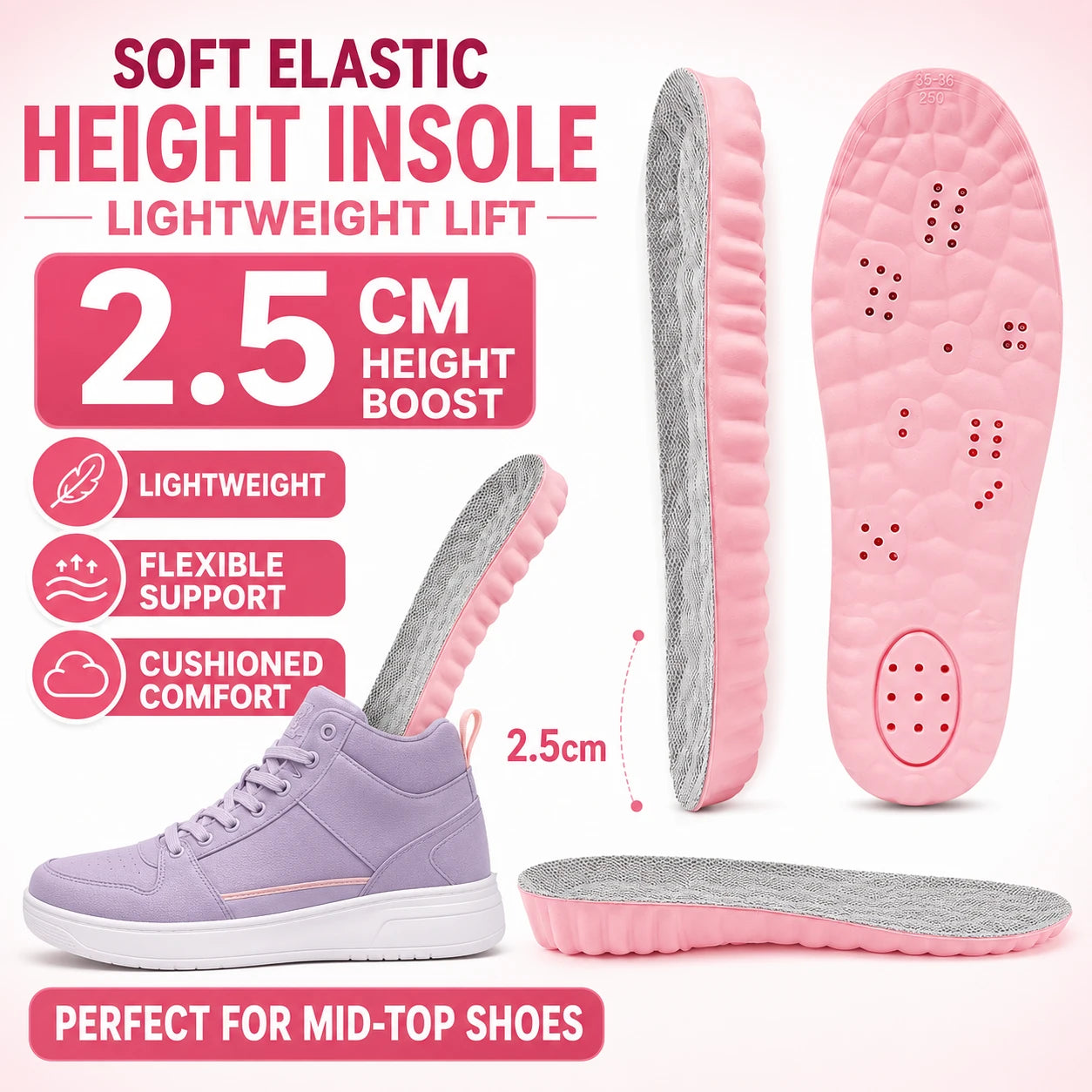 Height Increasing Insoles with Air Cushion for Daily Comfort Vendula Care (4)