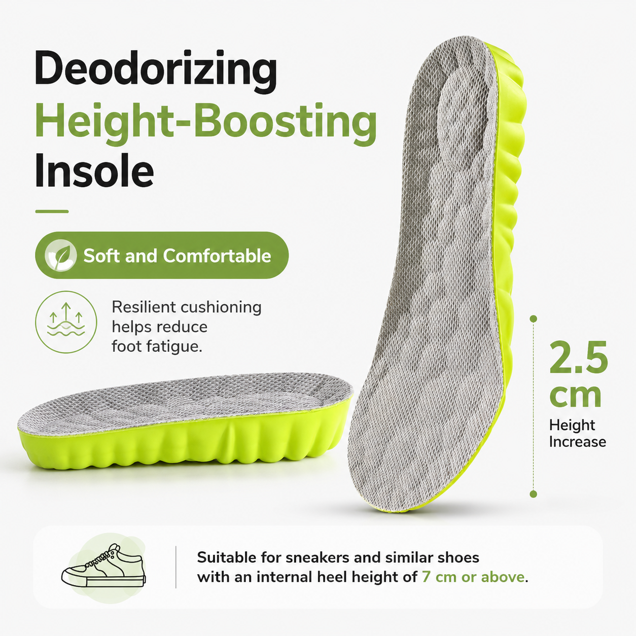 Height Increasing Insoles with Air Cushion for Daily Comfort Vendula care 01