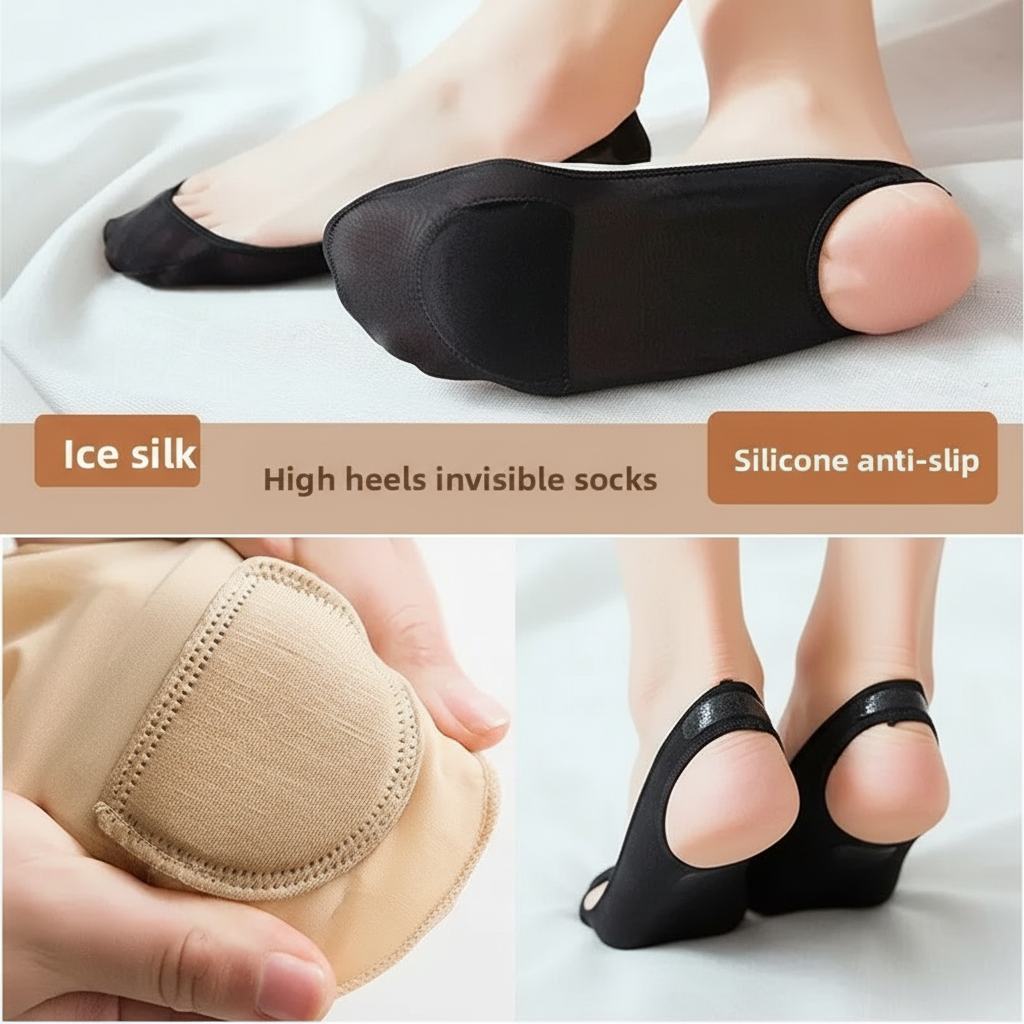 Invisible No-Show Boat Socks with Non-Slip Silicone Grips Vendula Care 02