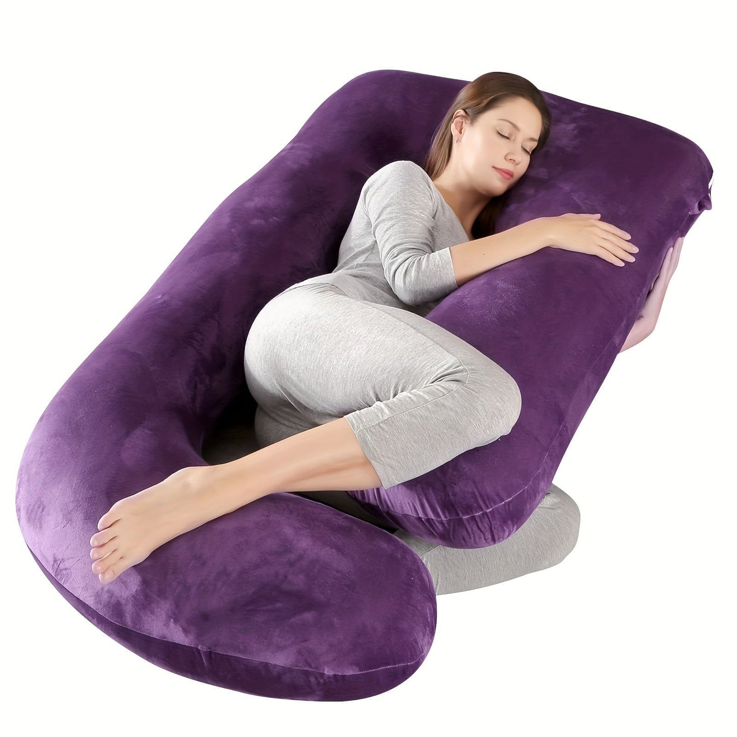 J-Shaped Maternity Pillow for Pregnancy and Side Sleeping Vendula Care 9