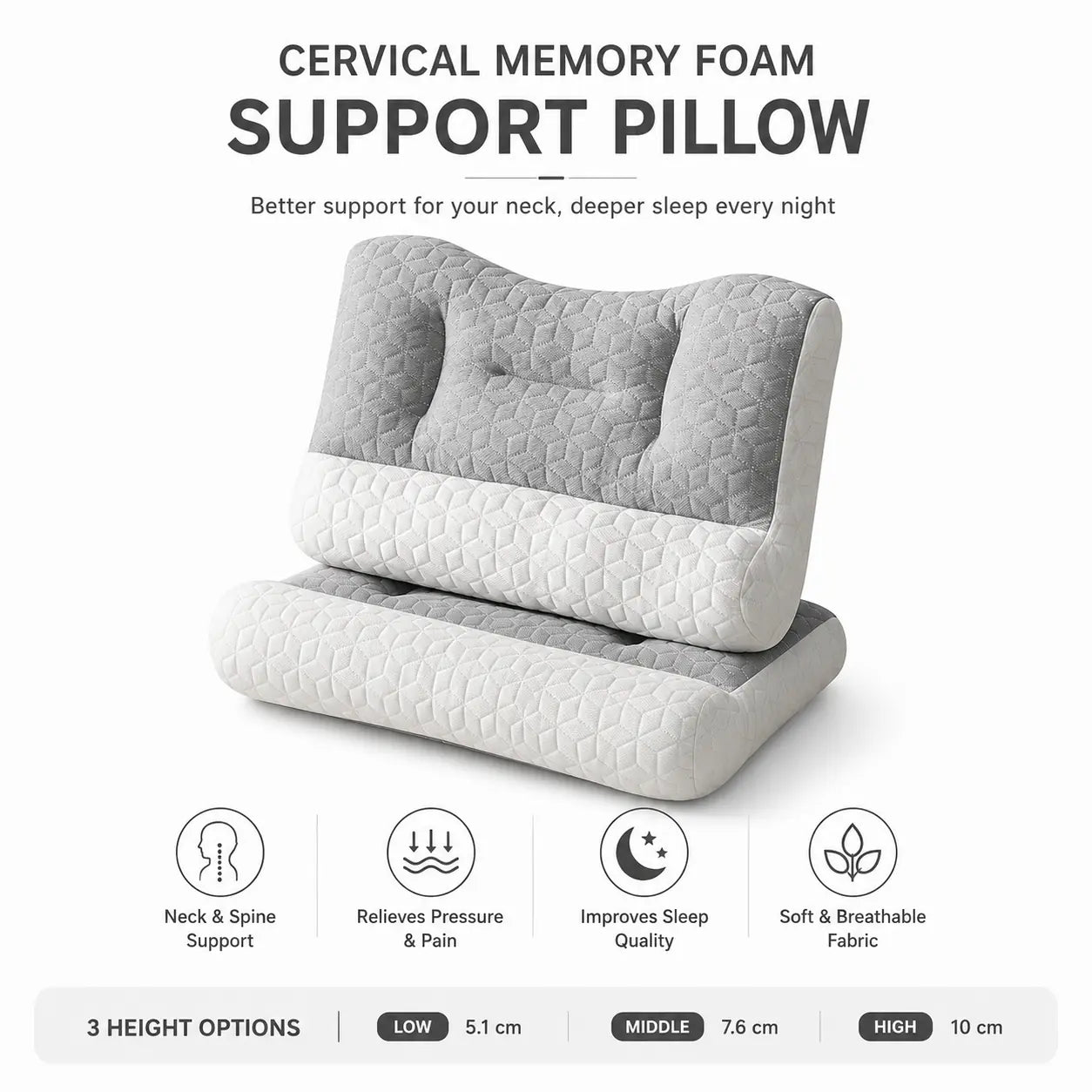 Japanese Latex Cervical Pillow for Neck Pain Relief & Sleep Vendula care 06
