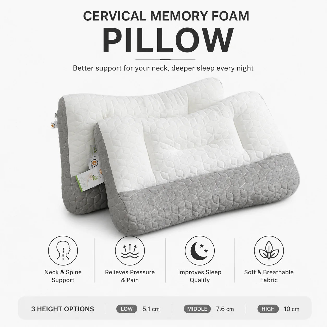 Japanese Latex Cervical Pillow for Neck Pain Relief & Sleep Vendula care 07