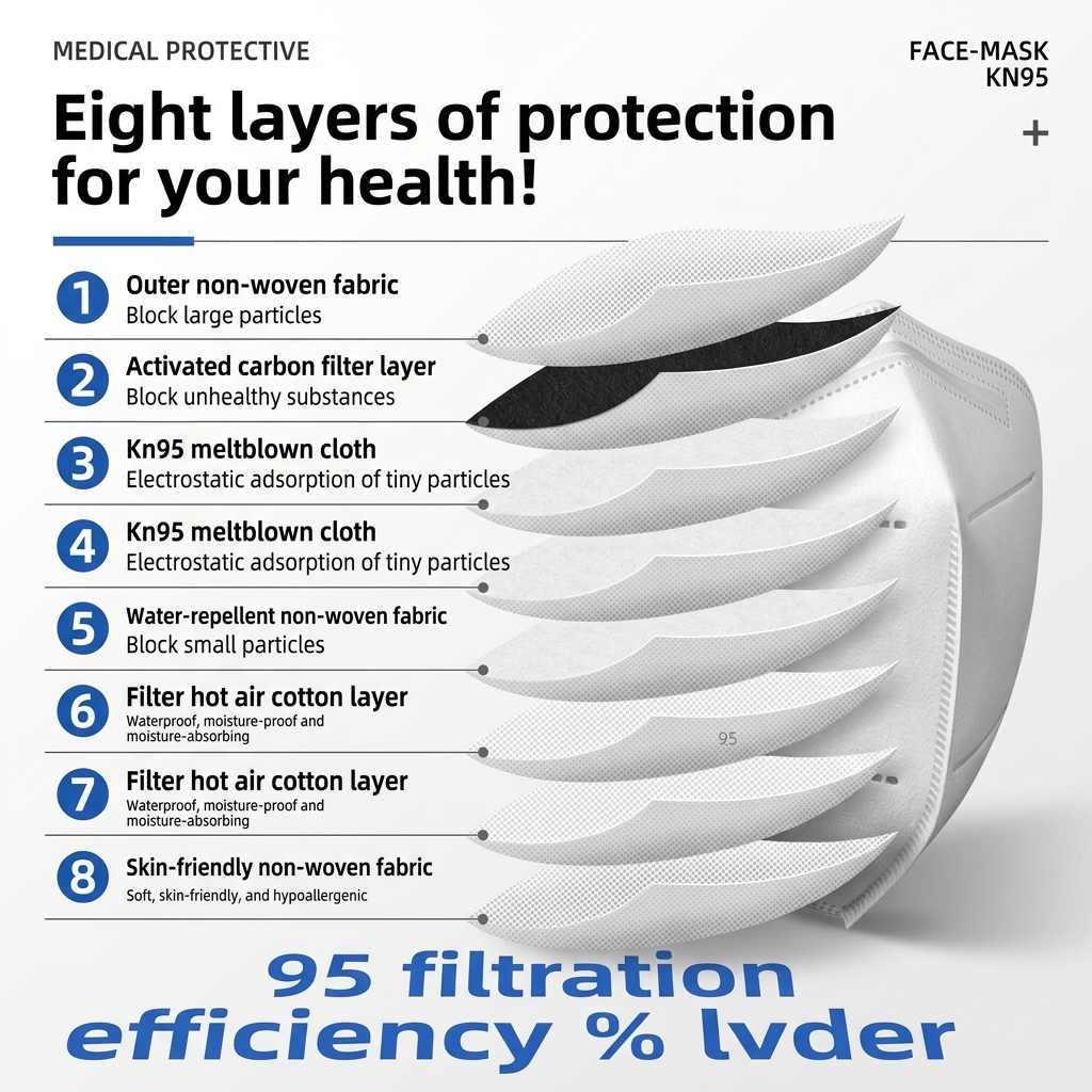 KN95 Industrial Dust Mask with Breathing Valve for Sanding Vendula Care 02