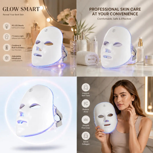 LED Light Therapy Beauty Mask for Facial Skin Care at Home Vendula Care 2