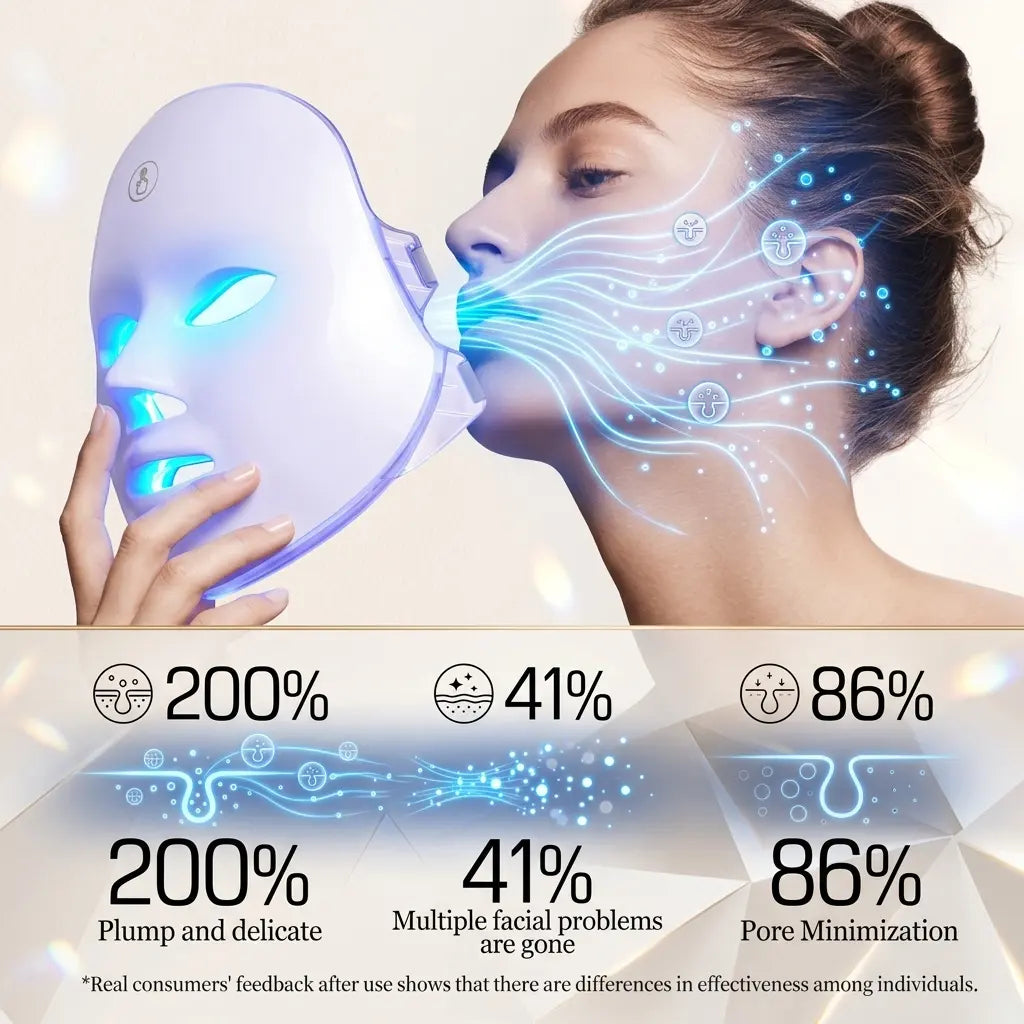 LED Light Therapy Beauty Mask for Facial Skin Care at Home Vendula Care 6