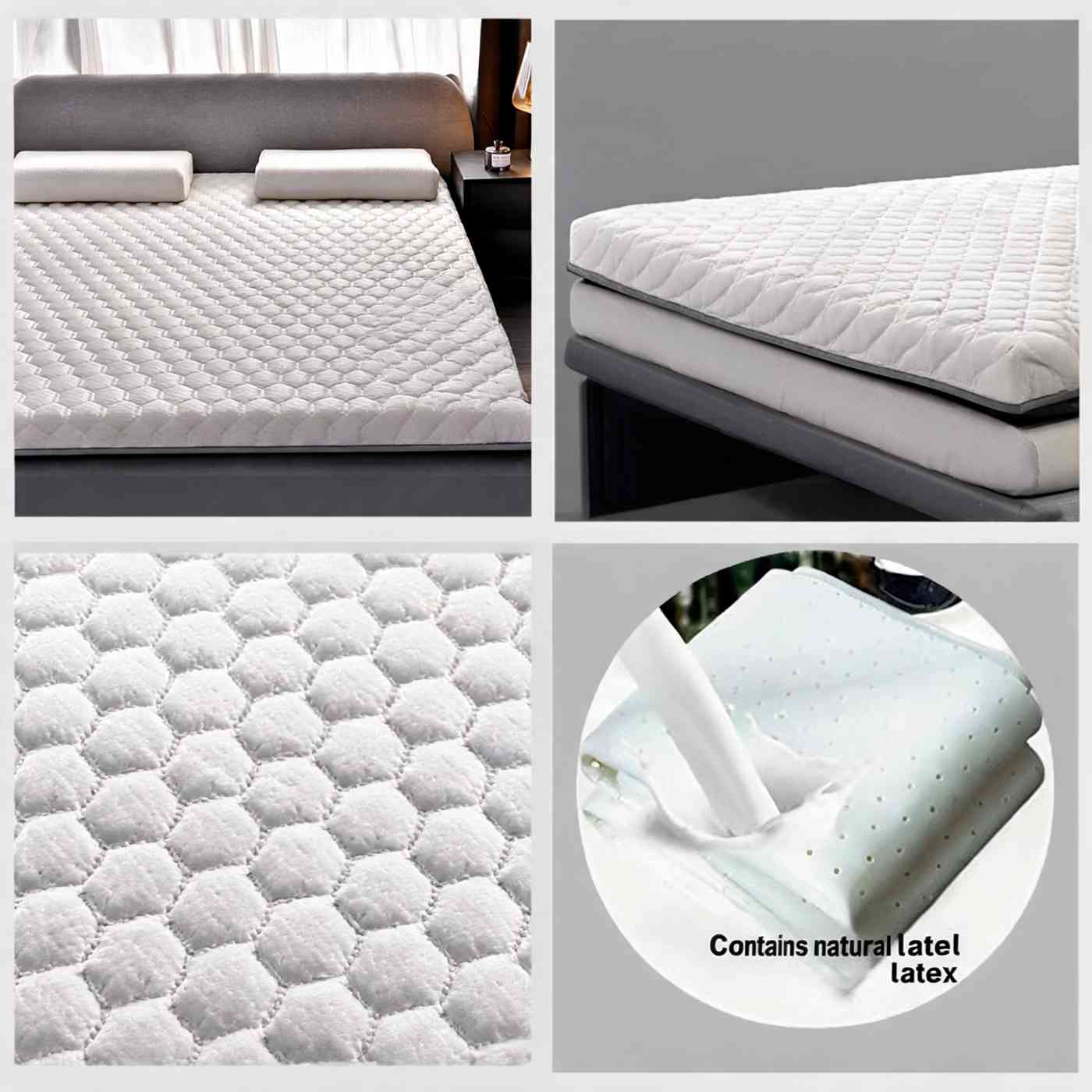 Latex Memory Foam Mattress Topper Pad for Pressure Relief VendulaCare 04
