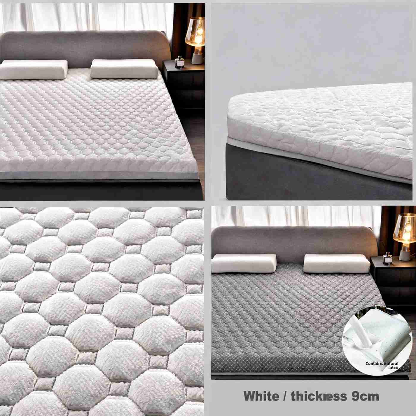 Latex Memory Foam Mattress Topper Pad for Pressure Relief VendulaCare 05