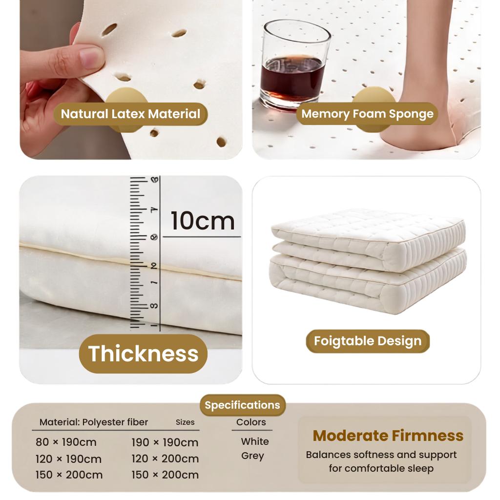 Latex Memory Foam Mattress Topper Pad for Pressure Relief VendulaCare 10