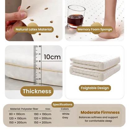 Latex Memory Foam Mattress Topper Pad for Pressure Relief VendulaCare 10