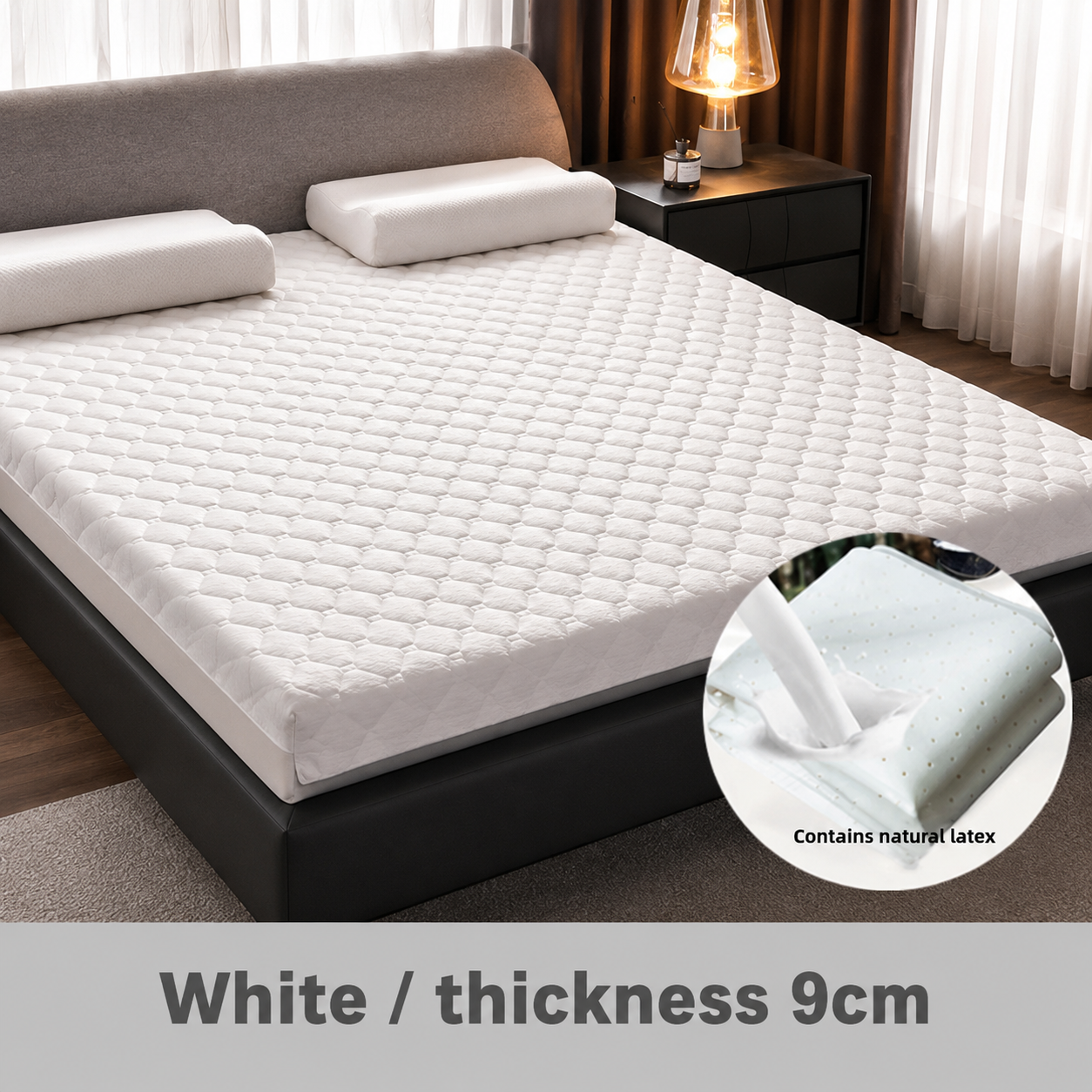 Latex Memory Foam Mattress Topper Pad for Pressure Relief Vendula Care 12.