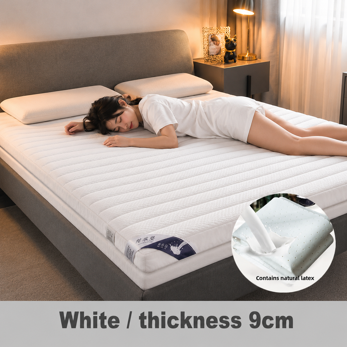 Latex Memory Foam Mattress Topper Pad for Pressure Relief Vendula Care 14
