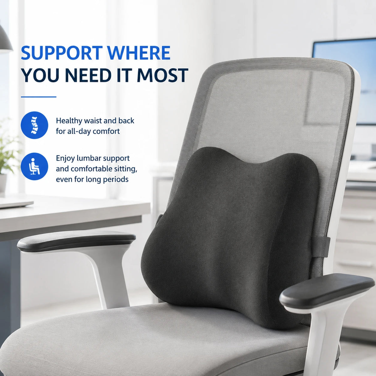 Lumbar Support Office Chair Cushion & Latex Seat Cushion Vendula Care 15