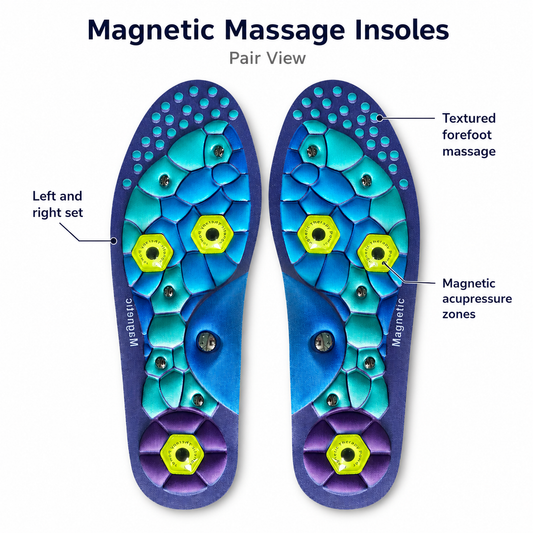 Magnetic Therapy Massage Insoles for Women's Running Shoes Vendula Care 01
